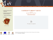Tablet Screenshot of castellolecce.unile.it
