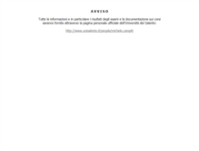 Tablet Screenshot of michelecampiti.unile.it